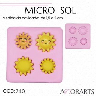 Molde de silicone Micro Sol --CÓD 740 em Oferta na Shopee