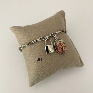 Pulseira Cadeia Consagração São José Prateada em Oferta na Shopee