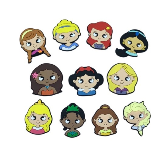 Kit Aplique Princesas c/ 10 unidades para laços tiaras pulseiras