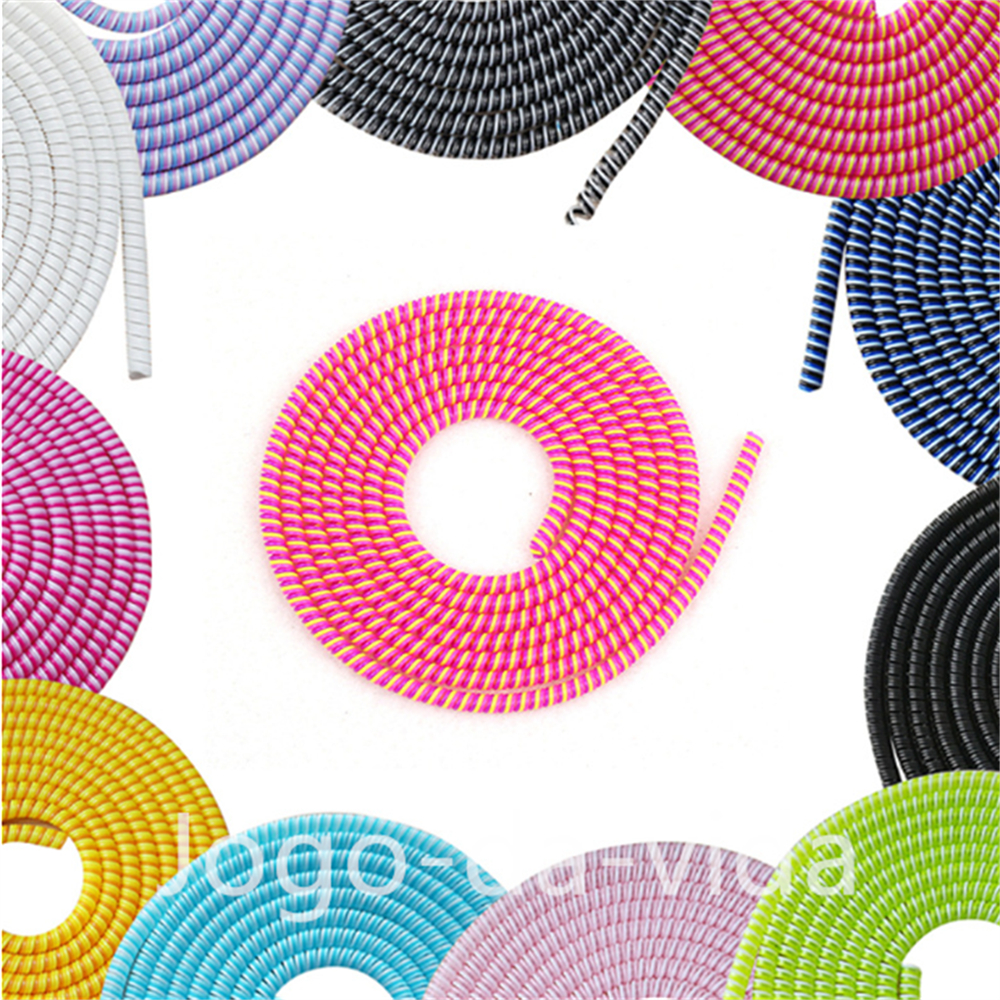 Protetor de fio Celular Manga De Proteção Do Cabo USB Universal 1.4m De Dados De colorido Em Um Grampo Espiral Criativo em Oferta na Shopee