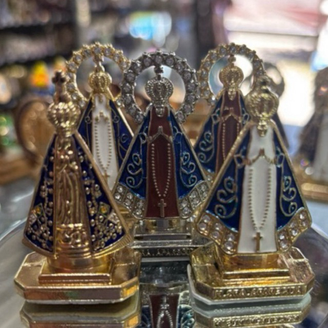 Imagem de Nossa Senhora Aparecida Para Carro Dupla Face 6cm