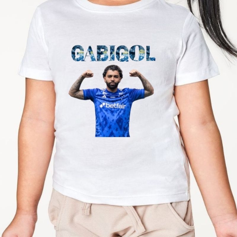 camiseta infantil menino e menina do Gabigol do cruzeiro