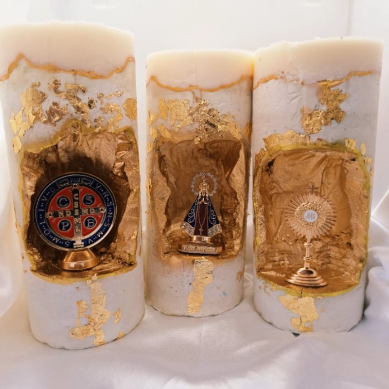 Vela Oratório - Nossa Senhora Aparecida/Santíssimo/Medalha São Bento/ Divino Espírito Santo