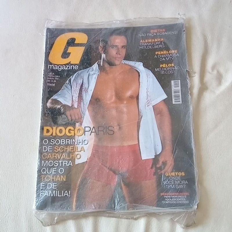 revista g magazine Diogo Paris sobrinho de Scheila Carvalho Penélope lacrada de fabricação, revista nova.
