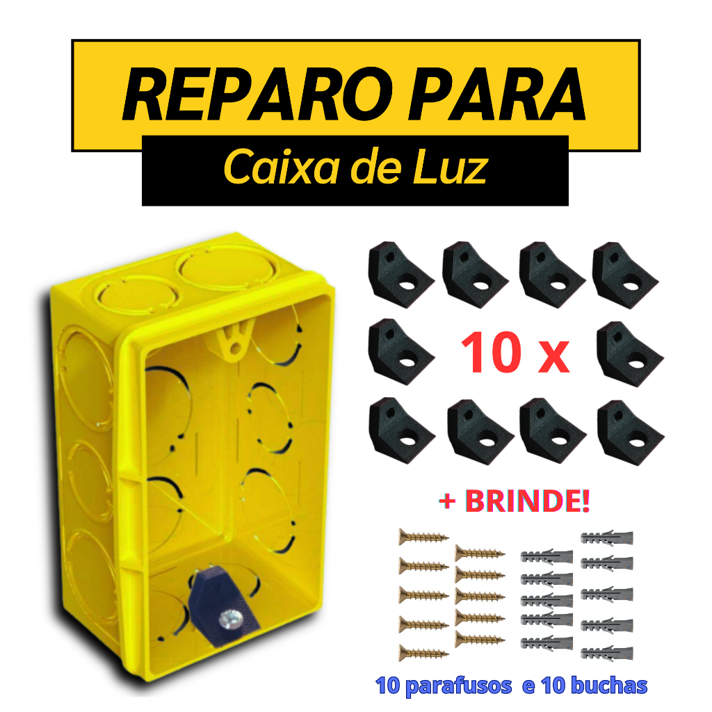 10 peças - Reparo caixa de luz interruptor tomada + brinde em Oferta na Shopee
