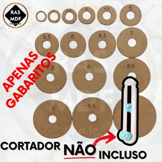 Kit de Gabaritos para Cortador Circular KW-triO - 16 Círculos de MDF para Adesivos e Papel em Oferta na Shopee