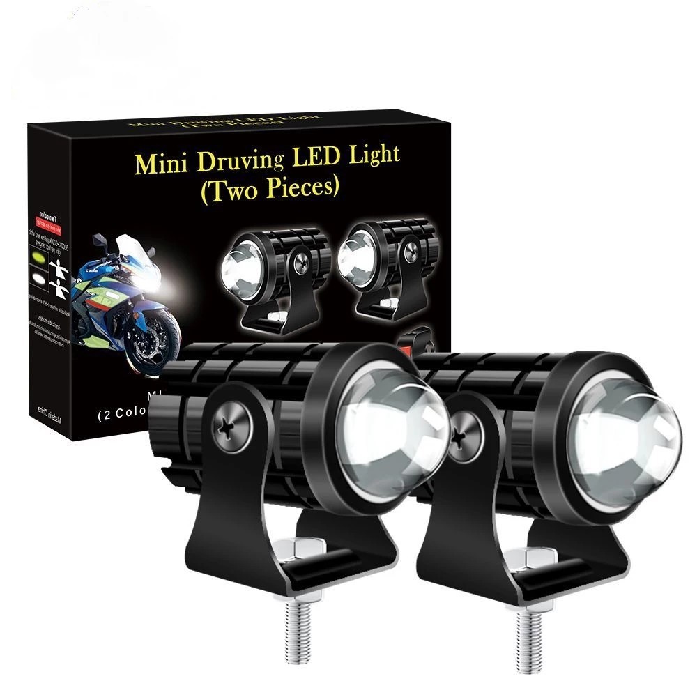 2PCS Farol De Motocicleta High/Low Light Switching LED Bulbo H6 BA20D H4 Mini Driving Spotlight , Baixa À Prova D'água