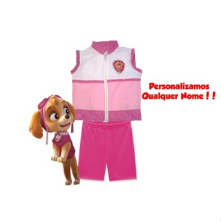conjunto fantasia sky patrulha canina personalizadas em Oferta na Shopee