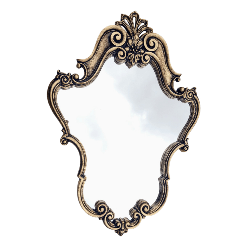 Espelho Decorativo Veneziano Parede Moldura Resina 70x50cm Vintage Provençal Retrô Quarto