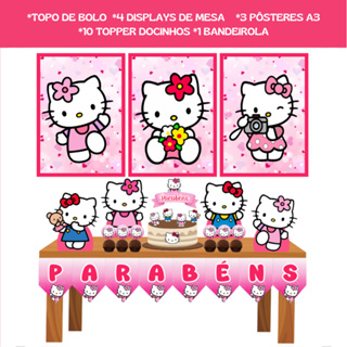 Kit Festa em Casa - Hello Kitty - Só um Bolinho - Mesversário em Oferta na Shopee