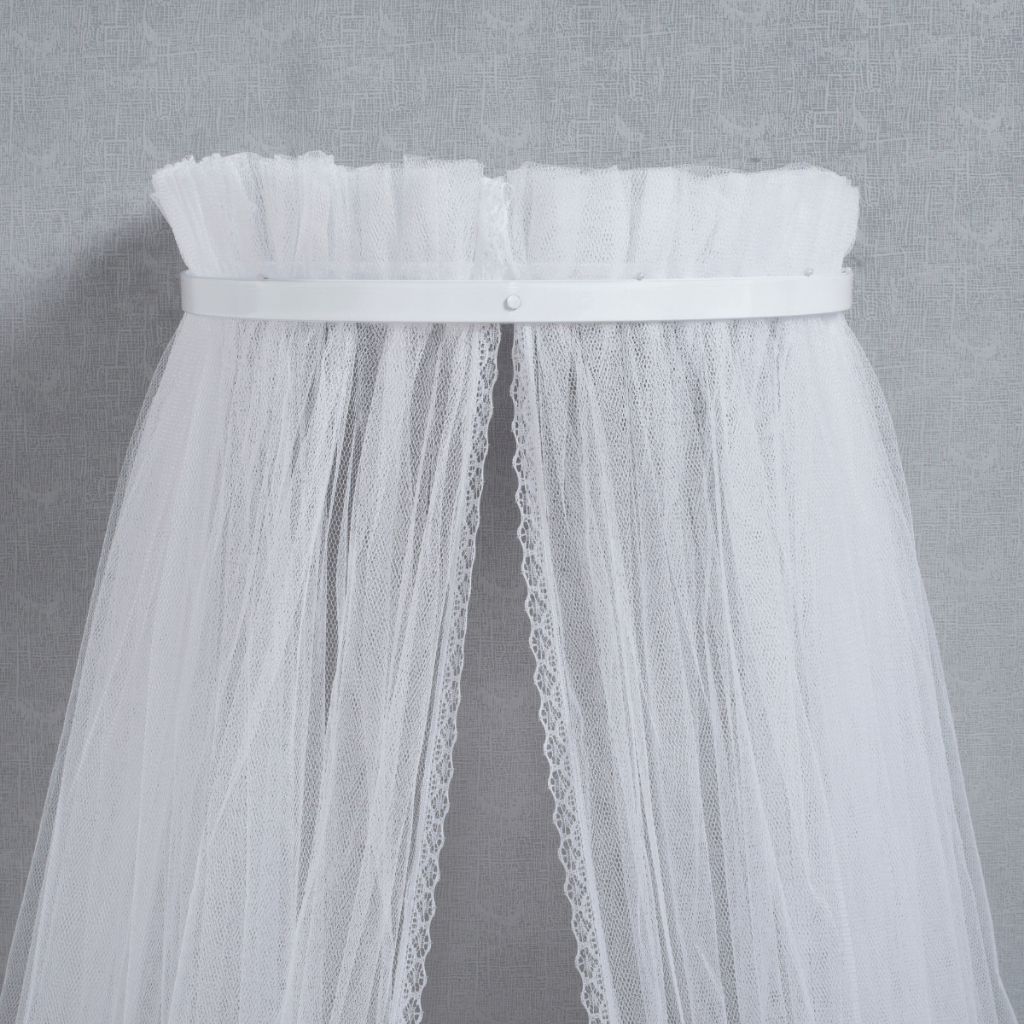 Mosquiteiro + Dossel Dorcel Liso Branco Berço