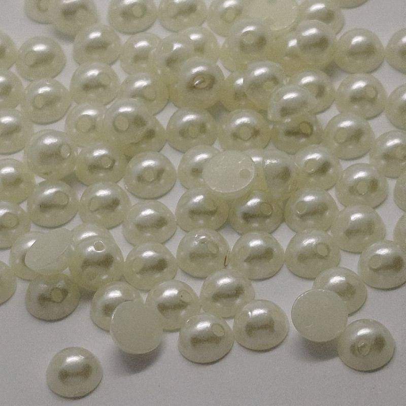 Meia Pérolas para bordado com dois furos, Cód: Prat3/3cxA Bordado, colagem, customização, artesanato