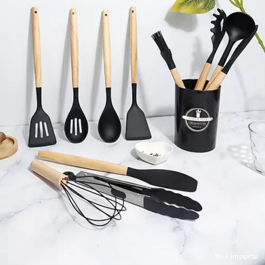 Utensílios Para Cozinha Silicone Kit Utensílios De Cozinha De Silicone Jogo Para Cozinha