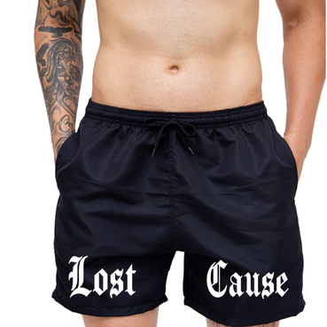 Bermuda Tactel Masculino Mauricinho Moda Praia Estampado Lost Causa Perdida Treino