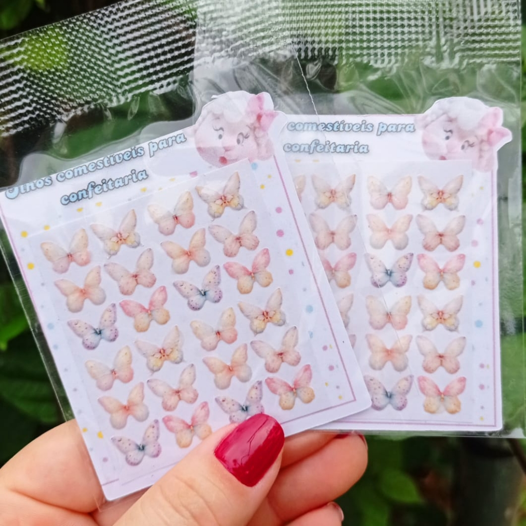 Borboletinhas Comestíveis de Gelatina em Oferta na Shopee