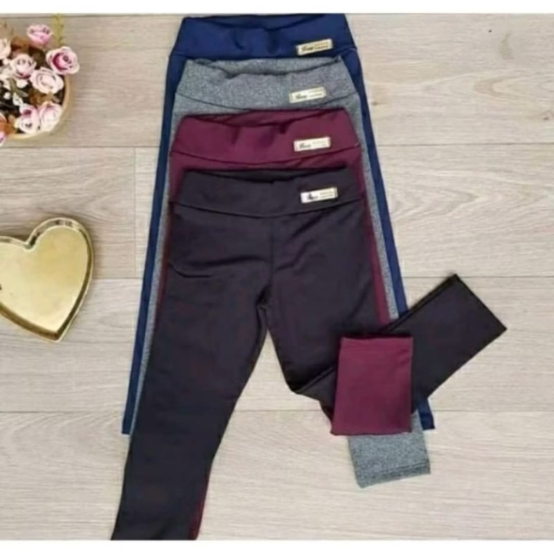 Calça Legging Infantil e juvenil flanelada ideal para escola em Oferta na Shopee