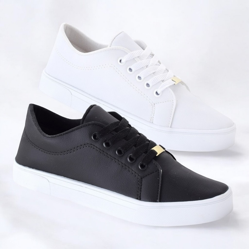 Kit 2 Pares Tenis Feminino Sapatilha Casual Original Confortavel Direto da Fabrica