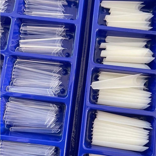 Kit De 100 Unhas Tips  Nails Transparente ou Leitosa para encapsular alongamento em Acrig…