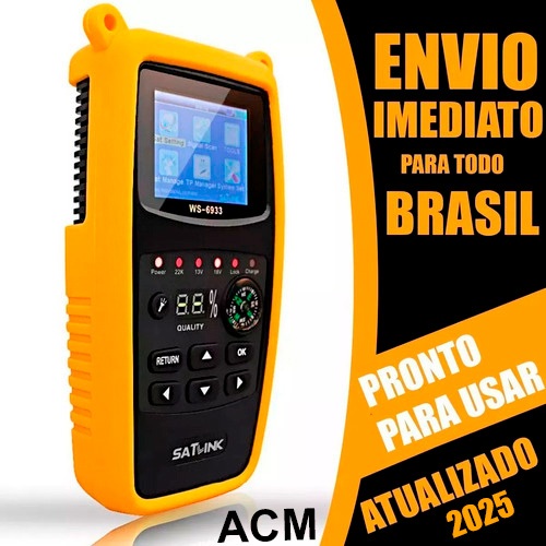Localizador de satélites Satlink 6933 ACM Original atualizado 2025