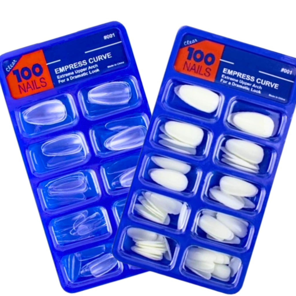 Kit 100 Unhas Postiça Almond Amendoada Realista Transparente Leitosa em Oferta na Shopee