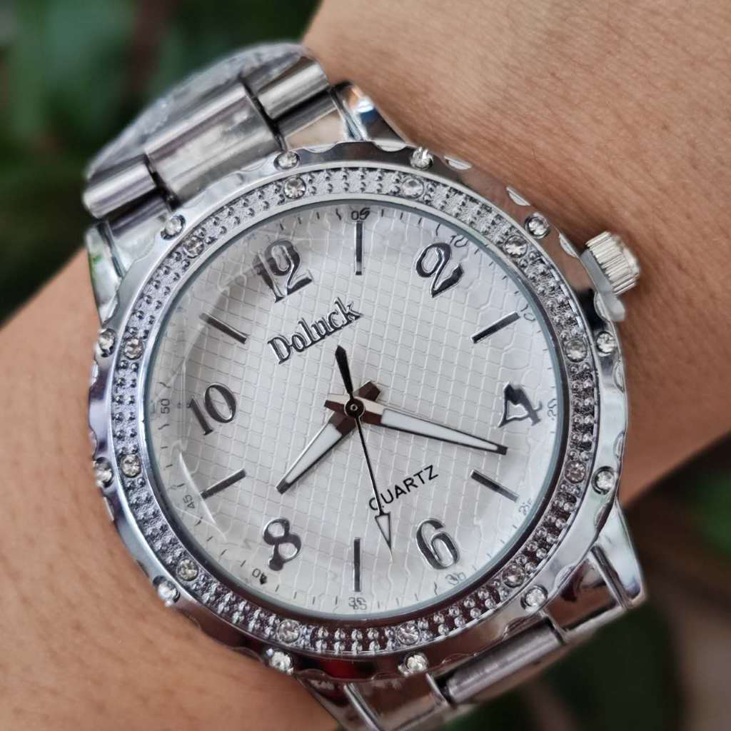 Relógio Feminino Dourado Relógio  De Banda De Aço Relógio De Quartzo Simples Com Números Relógio De Mulher Presentes