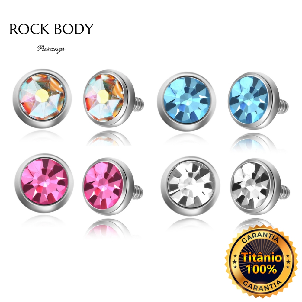 Piercing Topo Para Microdermal Titânio Zircônia em Oferta na Shopee