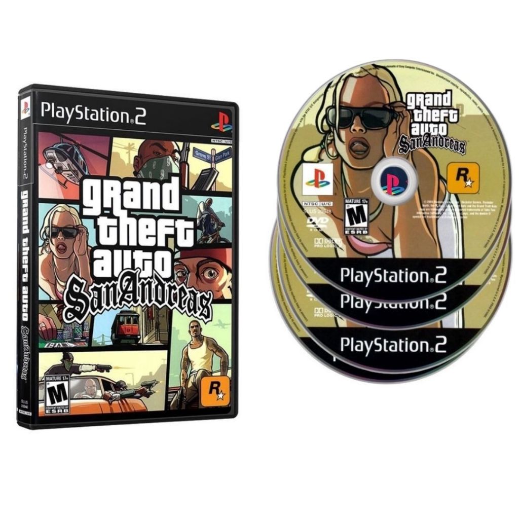 Grand Theft Auto San Andreas Playstation 2 Ps2 EXCELENTE MIDIA TESTADO ÚLTIMAS UNIDADES
