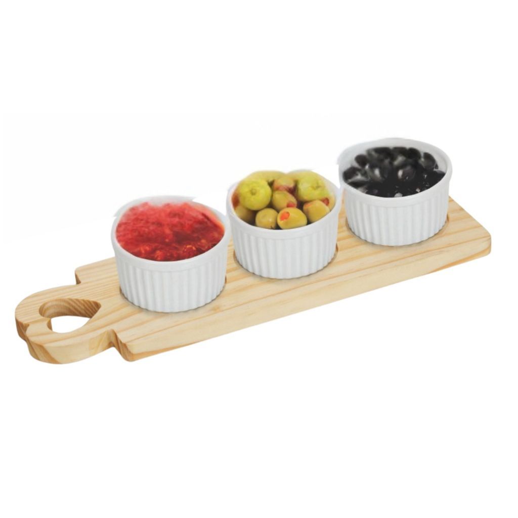 Petisqueira Com Alça Amor Trio Porta Molho Molheira Tabua De Frios Queijo Frutas Petiscos Aperitivos