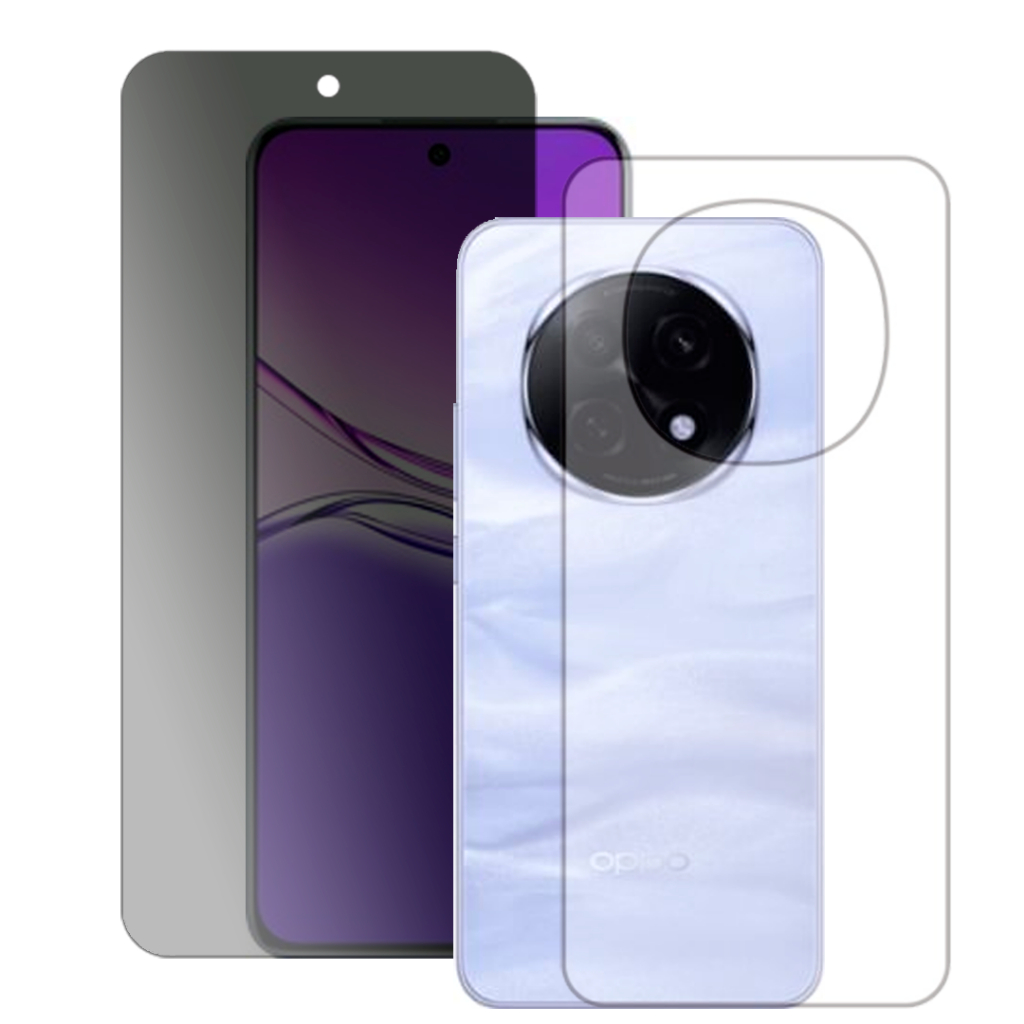 Película Hidrogel Privacidade + Película Hidrogel HD Verso Para Oppo A5 Pro