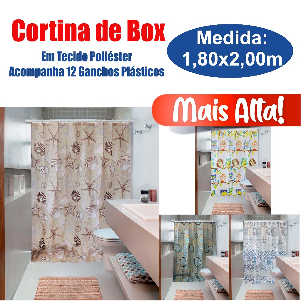 Cortina para Box de Banheiro Grande: Onde Comprar | BuscaProdutos