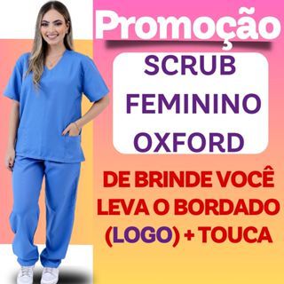 Conjunto Pijama Cirúrgico Scrub Hospitalar Privativo UNISSEX,  BORDADO GRATIS + BRINDE