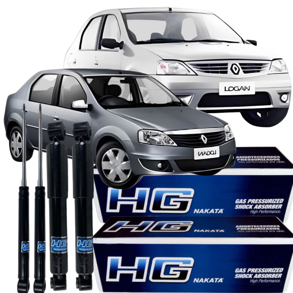 Kit Amortecedores Nakata Sandero Logan 2007 Á 2014 em Oferta na Shopee