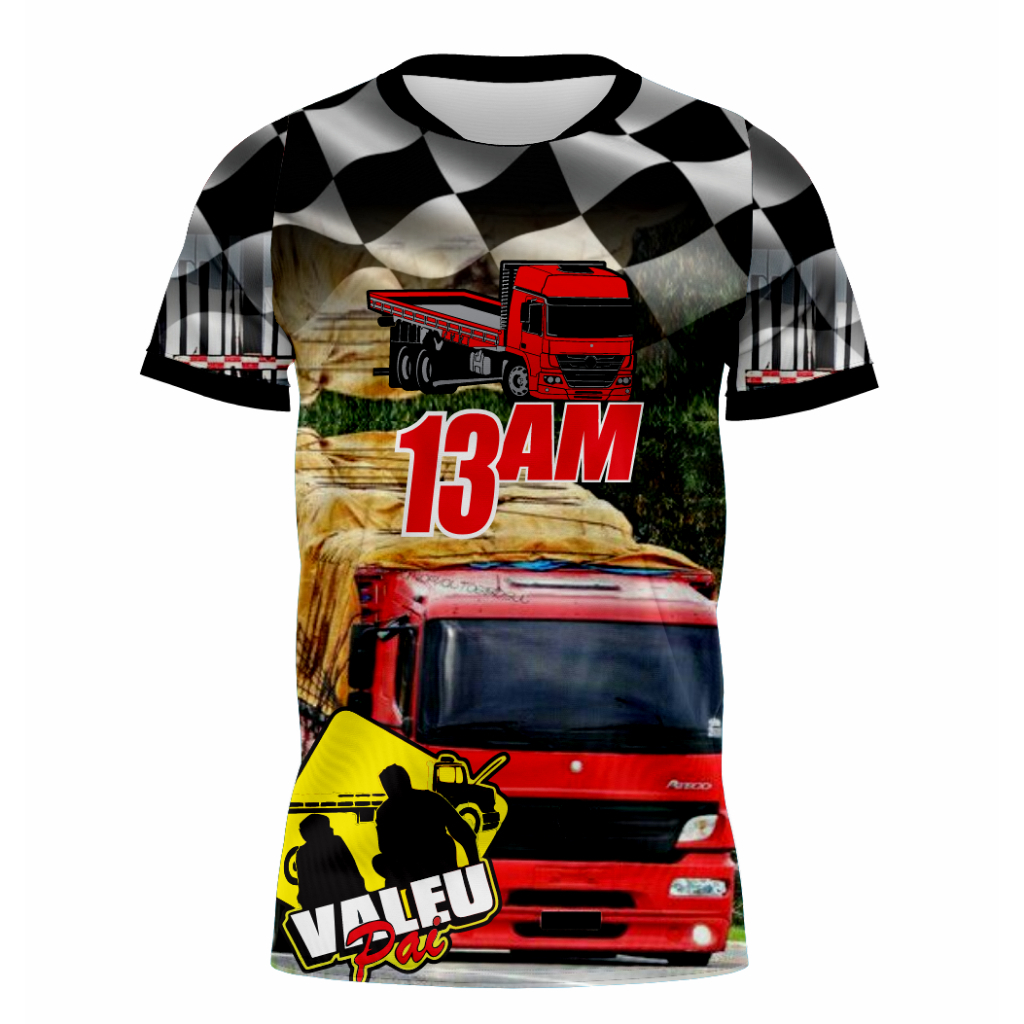 Camiseta de Caminhão / Caminhoneiro - Vermelho em Oferta na Shopee
