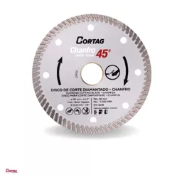 Disco De Corte Diamantado Turbo Chanfro 115mm - Cortag