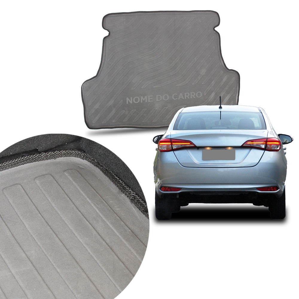 Tapete Porta Malas Yaris Sedan 2018 a 2025 Forração Protetor EVA 3mm Molde na Medida do Carro