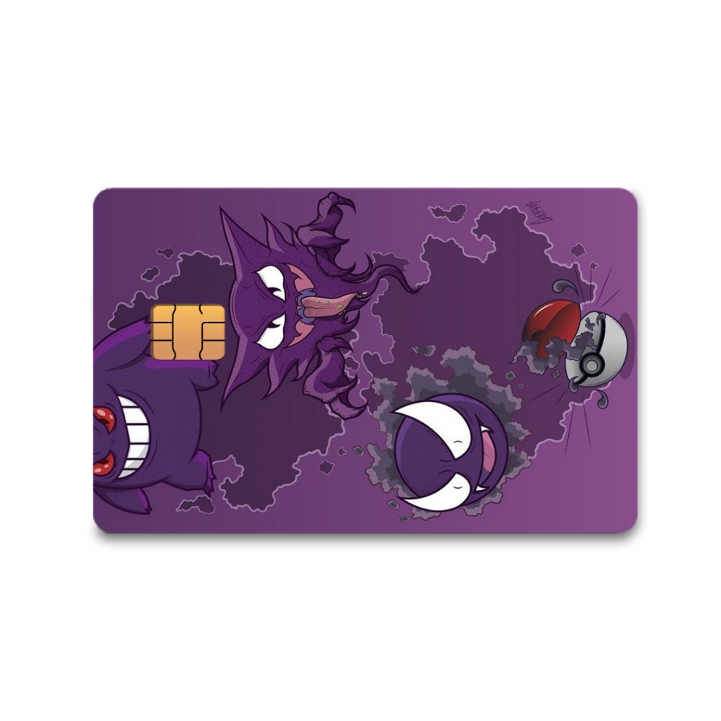 Adesivo para Cartão de Crédito e Débito Película para cartão Skin Card Pokemon Gengar em Oferta na Shopee