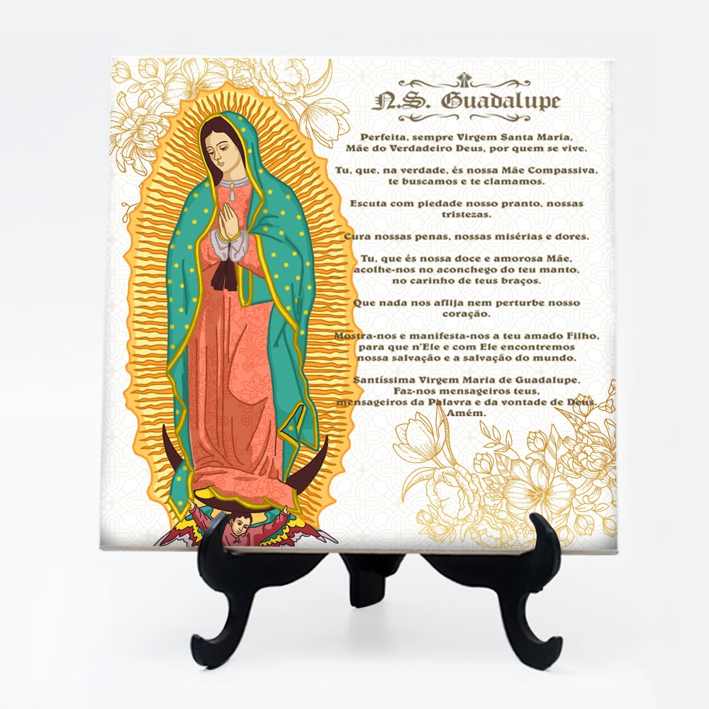Quadro azulejo Oração Nossa Senhora de Guadalupe 24