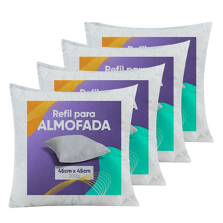 Kit de Enchimentos Para Almofadas 45cm x 45cm Refil Fibra Siliconada Antialérgico em Oferta na Shopee