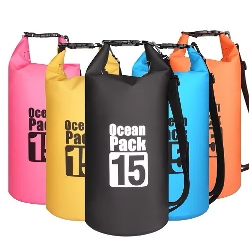 Bolsa Mochila Saco À Prova D'água Waterproof 2L, 5L, 10L ou 15L - Para Caiaque/Natação em Oferta na Shopee
