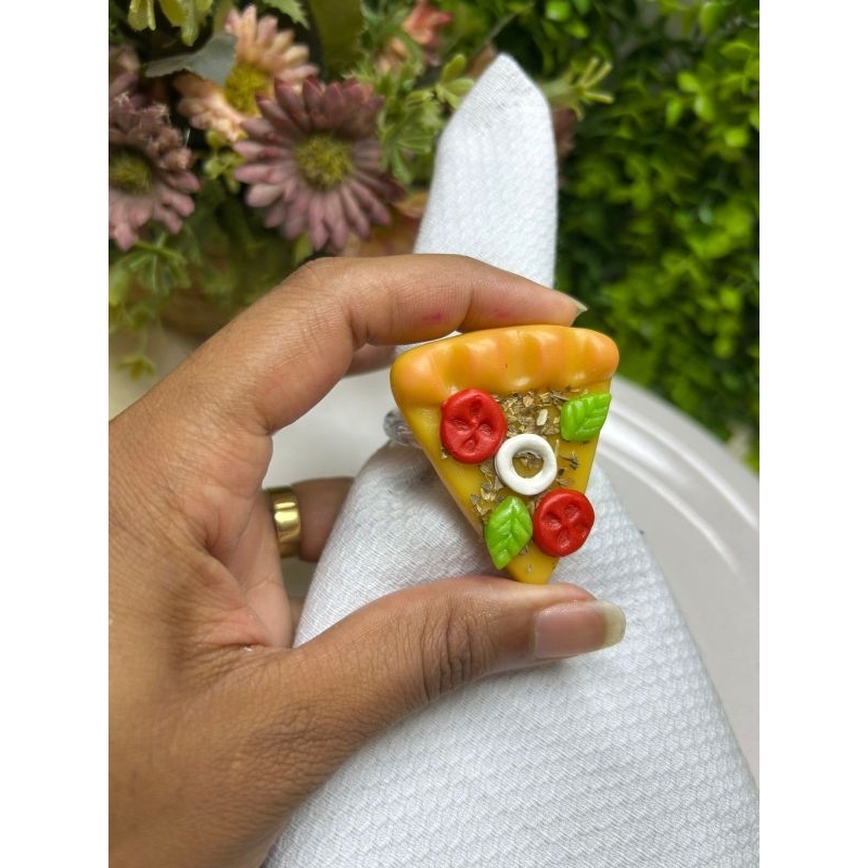 Kit Guardanapos Personalizados em Biscuit Fatia de Pizza Mesa Posta