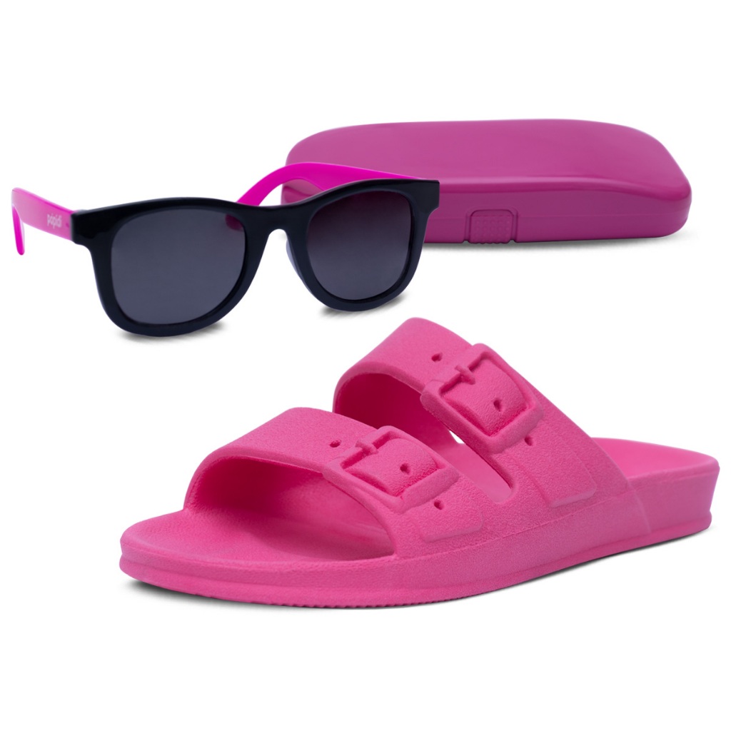 Kit Oculos de Sol E Chinelo Papete Birken Moda Infantil Feminina Menina Leve K.32 em Oferta na Shopee