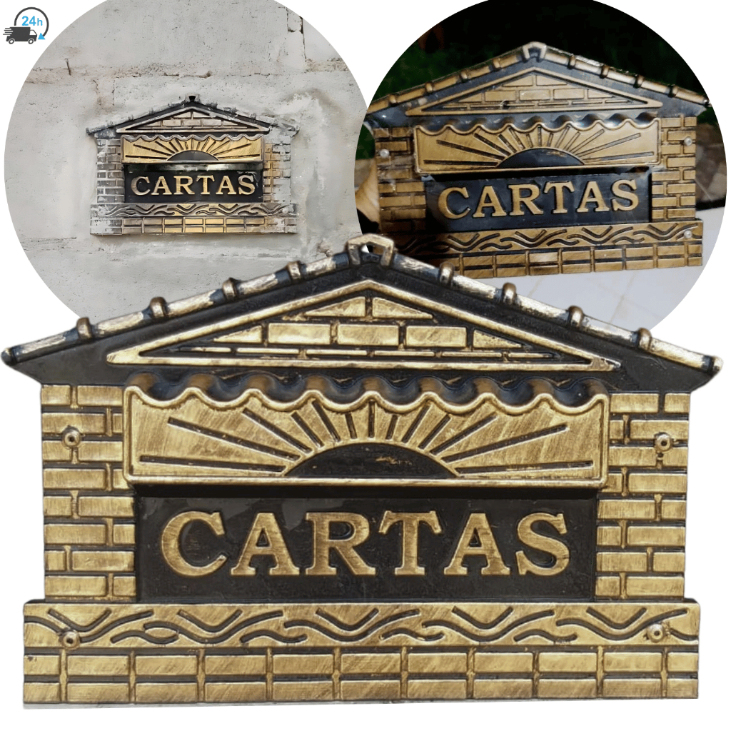 Caixa De Correio Metal Modelo Tijolinho Grande Muro e Grade Caixa Cartas