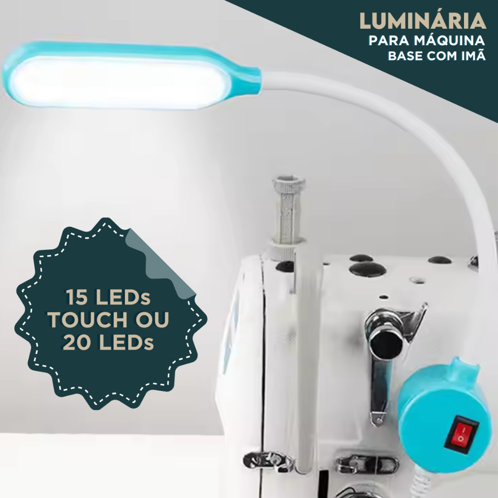 Luminária para maquina de costura com imã - AV em Oferta na Shopee