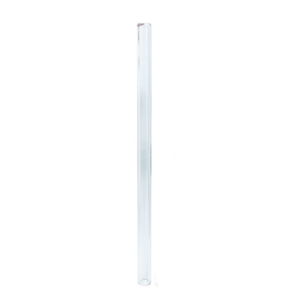 Canudo de Vidro Shake 8mm Reto ou Curvo Incolor - 21cm