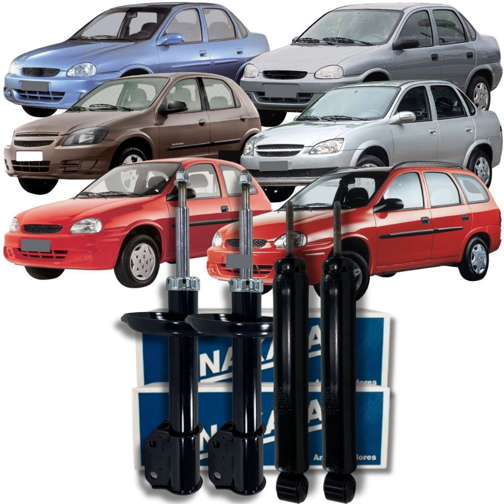 Kit Amortecedor Dianteiro Traseiro Gm Celta 1.4 2000 2014