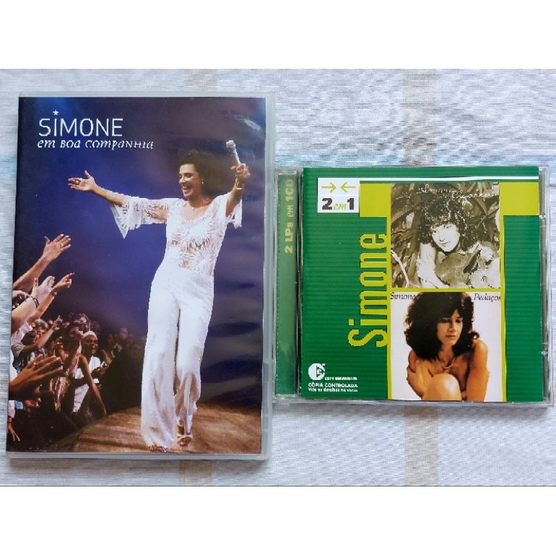 dvd + cd Simone em boa companhia cd 2 em 1 cigarra e pedacos