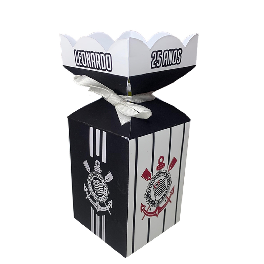 Caixinhas Corinthians Meia Bala Personalizada Com Nome Para Festas de Aniversario Lembrancinha
