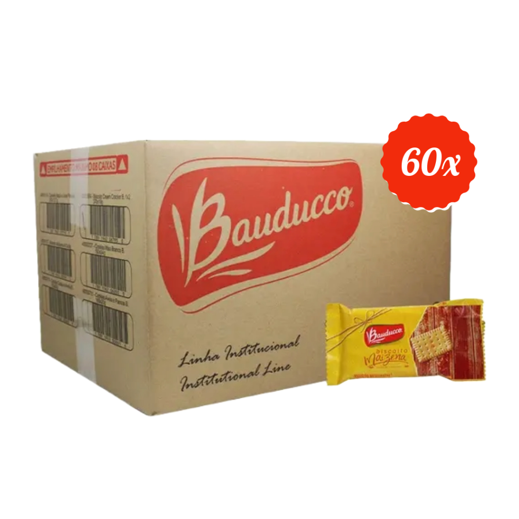 Mini Biscoito Individual Bauducco Maizena 9g - 60 Saches