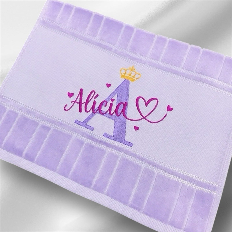Toalha de Boca Bordada Lettering Bordada Com Nome Dohler em Oferta na Shopee