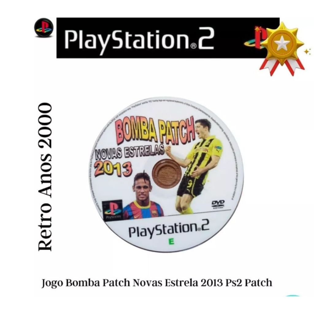 Jogo Bomba Patch Novas Estrela 2013 Ps2 Patch Futebol